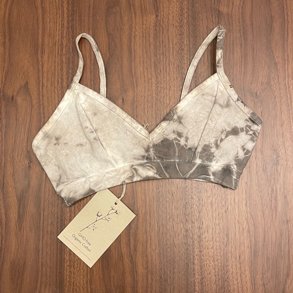 GROCERIES Apparel V-Bra | Pomegranate + Iron Tie Dye | Small | NWT